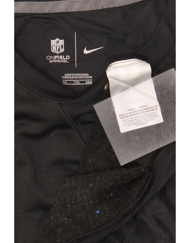 Nike Womens Graphic Top Langarm UK 20 2XL Schwarz Polyester