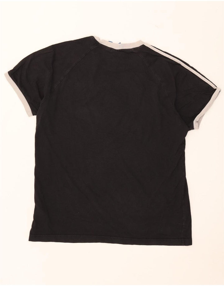 Adidas Herren T-Shirt Top Large Schwarz Colourblock Baumwolle