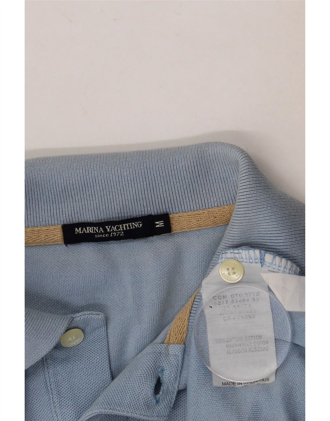 MARINA YACHTING Herren-Poloshirt aus mittelblauer Baumwolle