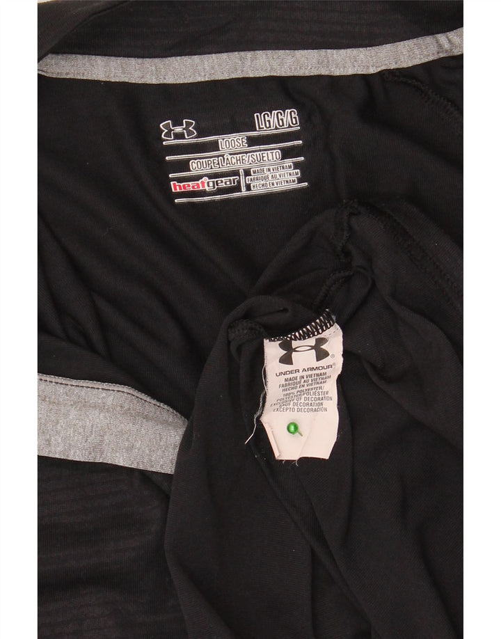 Under Armour Herren Heat Gear Pullover-Trainingsanzug mit Reißverschluss, Größe L, Schwarz