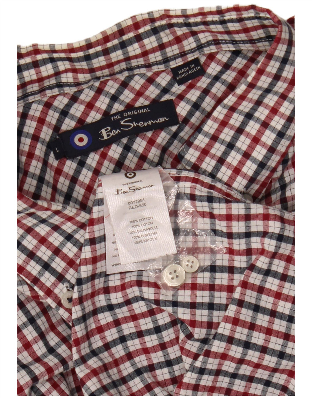 Ben Sherman Herrenhemd, groß, mehrfarbig, kariert, Baumwolle