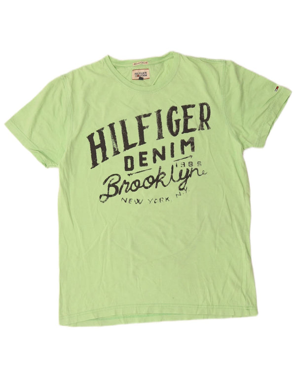 Tommy Hilfiger Herren Brooklyn Graphic T-Shirt Top Small Grün Baumwolle