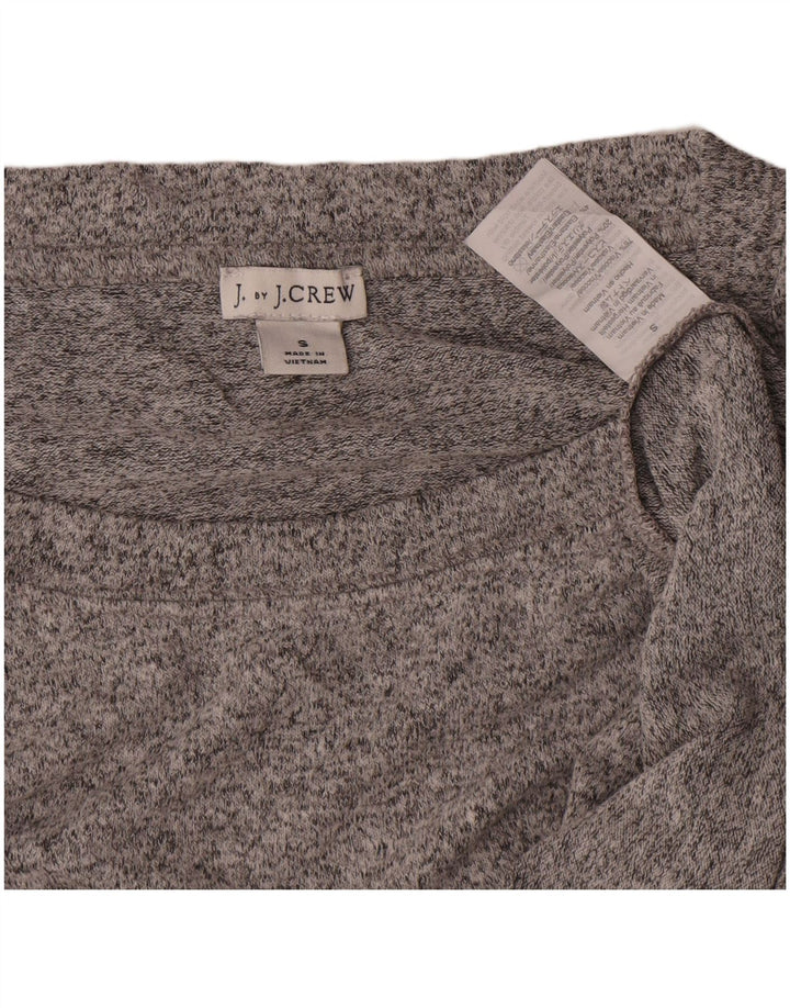 J. Crew Damen-Pullover, übergroß, U-Boot-Ausschnitt, Gr. 10, Größe S, Grau meliert