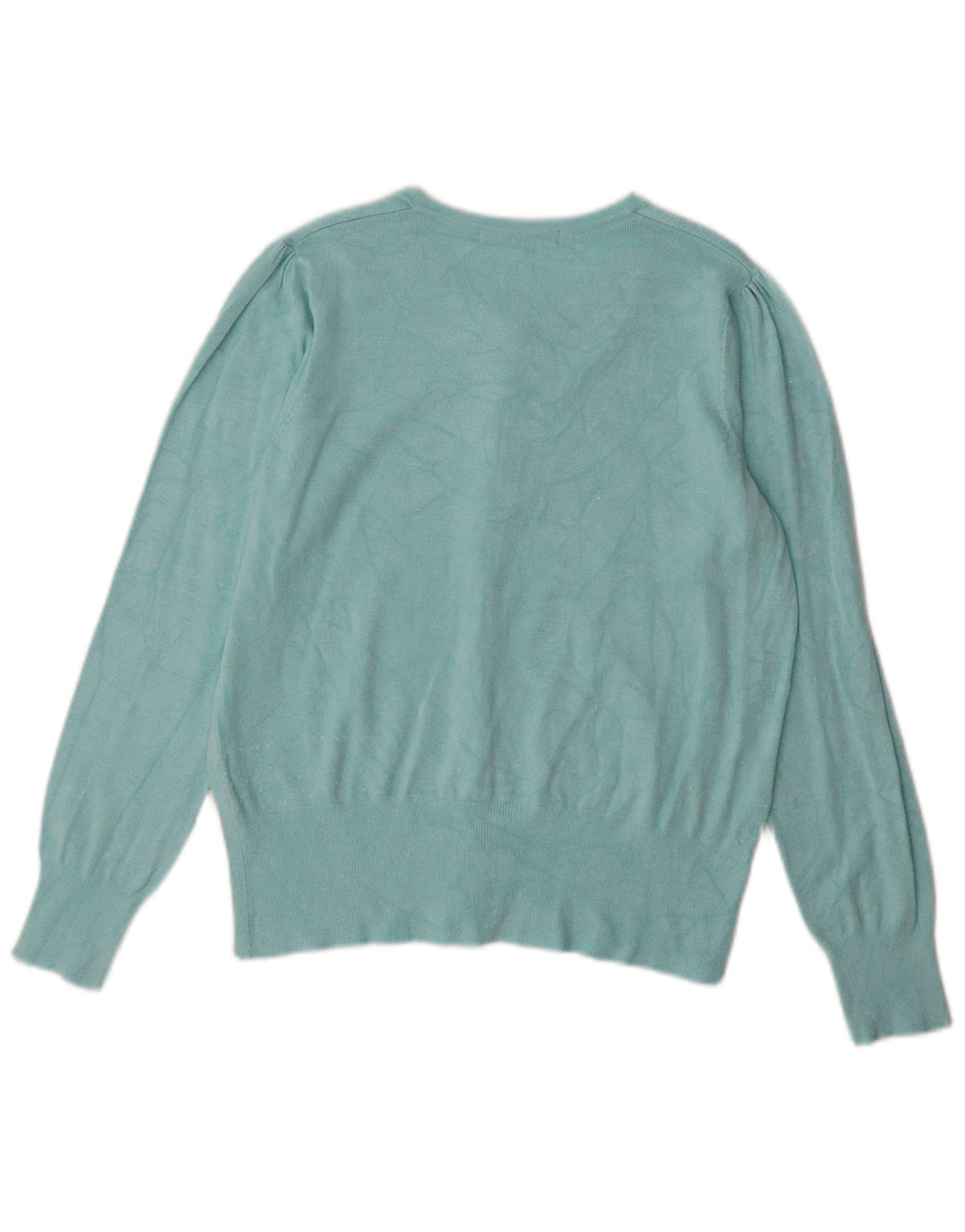 Marks & Spencer Damen Strickjacke Pullover UK 14 Mittelblau