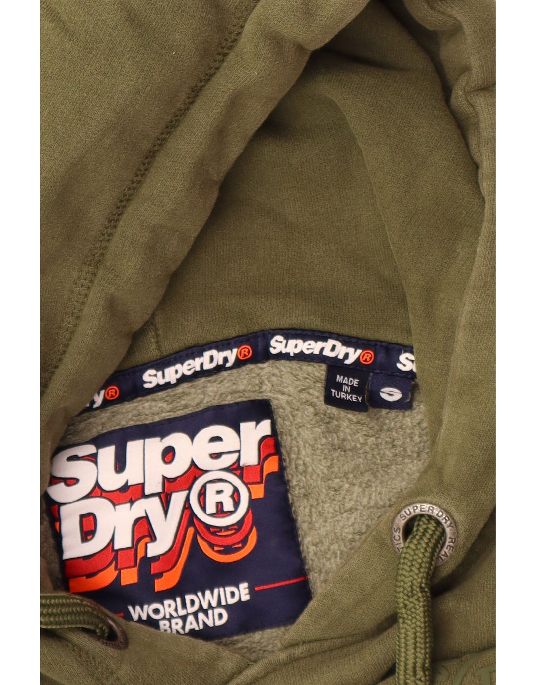 SUPERDRY Herren-Kapuzenpullover mit Grafik, Größe S, Khaki, Baumwolle