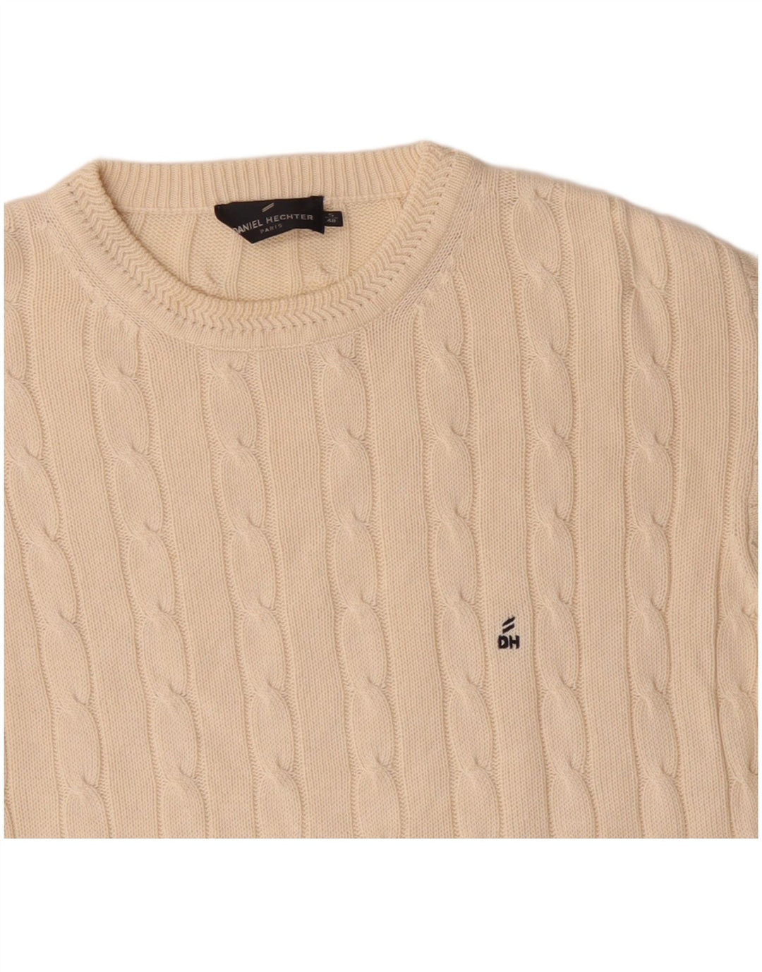 DANIEL HECHTER Herren-Pullover mit Rundhalsausschnitt, EU 48, Mittelbeige