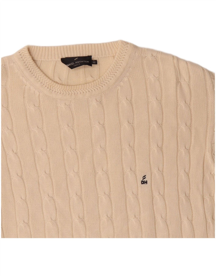 DANIEL HECHTER Herren-Pullover mit Rundhalsausschnitt, EU 48, Mittelbeige