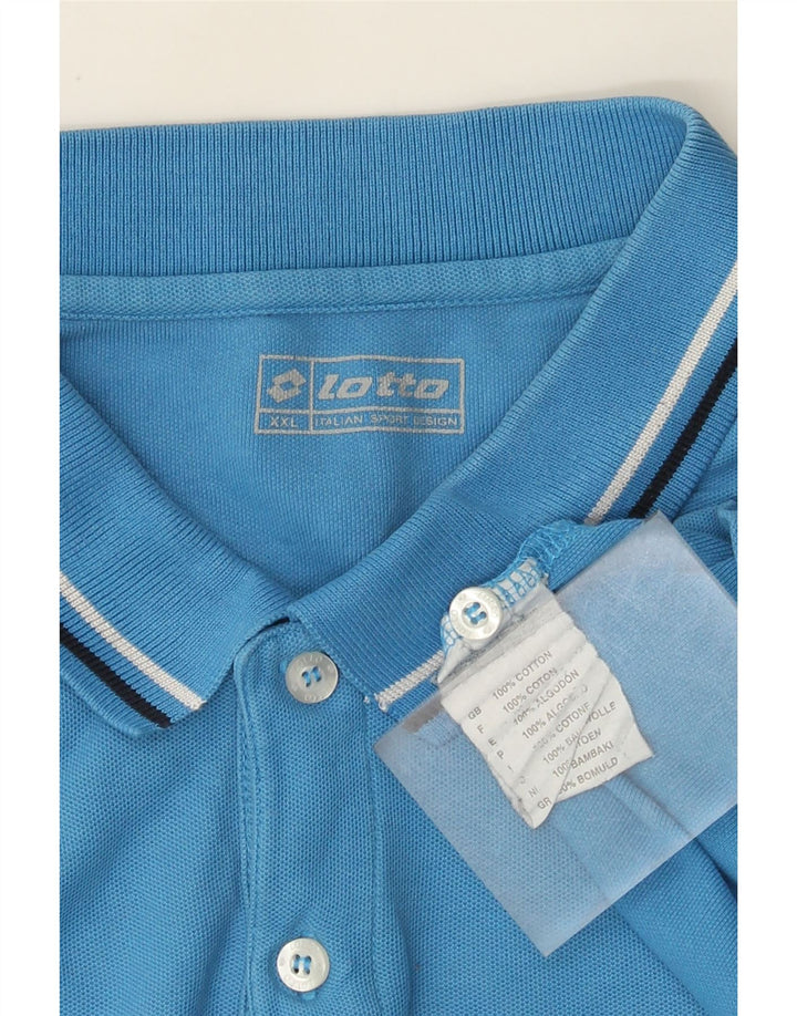 Lotto Herren Poloshirt 2XL Blau Baumwolle