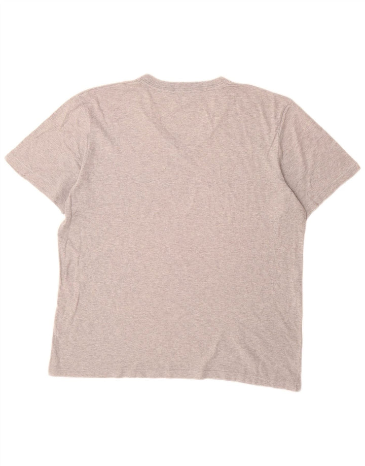 Benetton Herren T-Shirt Top Mittelgrau meliert