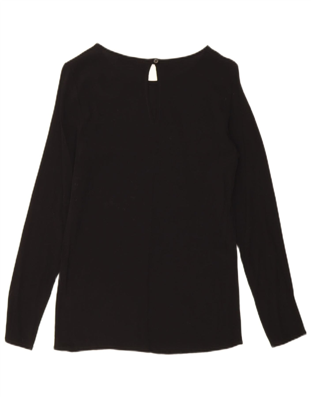 Trussardi Jeans Damen Langarm-Blusenoberteil IT 42 Mittelschwarze Viskose