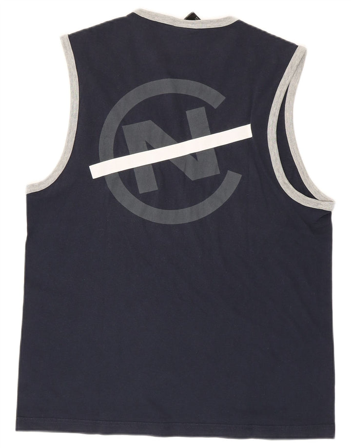 Nautica Herren-Weste mit Grafik, Größe S, marineblau, Baumwolle