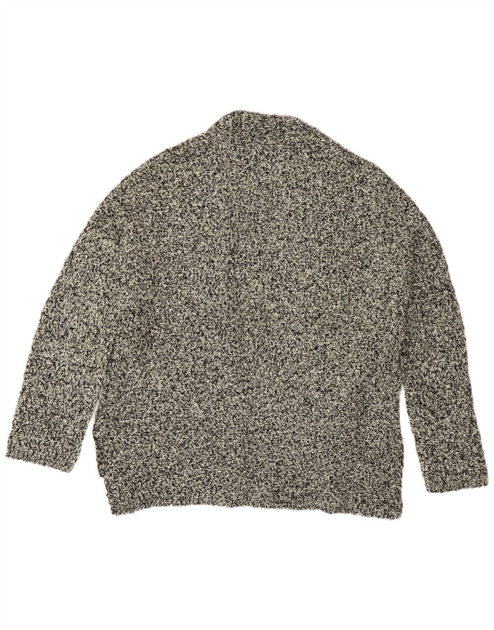 Massimo Dutti Offener Damen-Cardigan-Pullover UK 18 XL Grau meliert