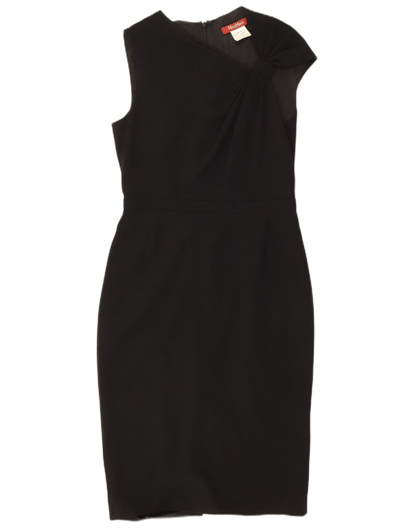 Max Mara Damen Ärmelloses, figurbetontes Kleid IT 44 Medium Schwarz
