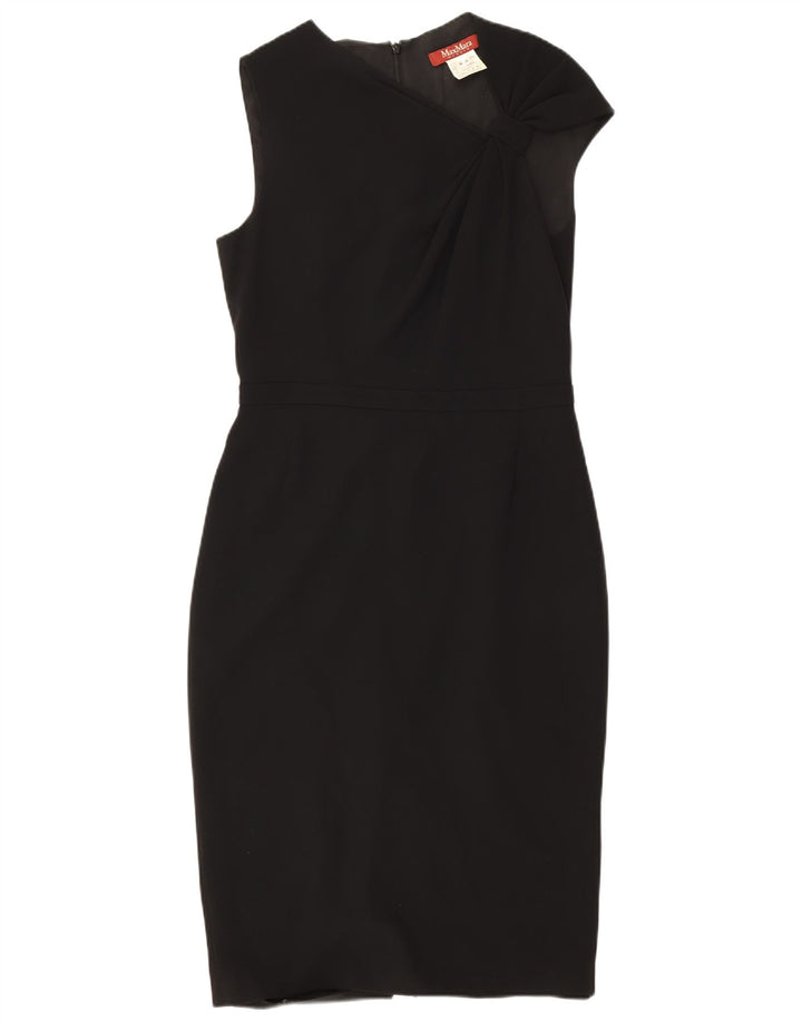 Max Mara Damen Ärmelloses, figurbetontes Kleid IT 44 Medium Schwarz