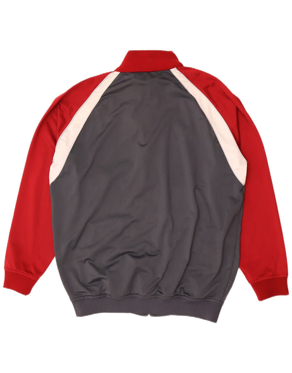 Kappa Herren-Trainingsanzug-Oberteiljacke 3XL Graues Colourblock-Polyester