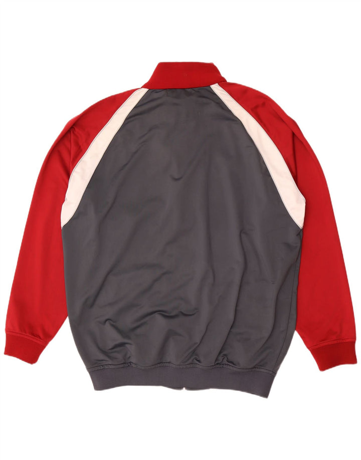 Kappa Herren-Trainingsanzug-Oberteiljacke 3XL Graues Colourblock-Polyester
