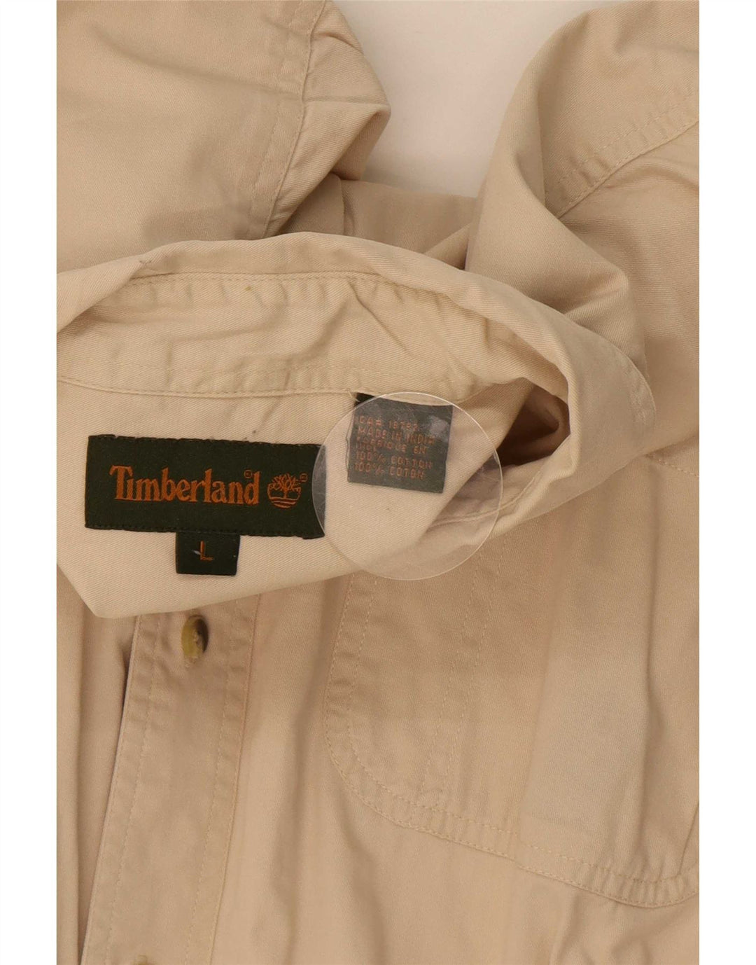 Timberland Herrenhemd Große Beige Baumwolle