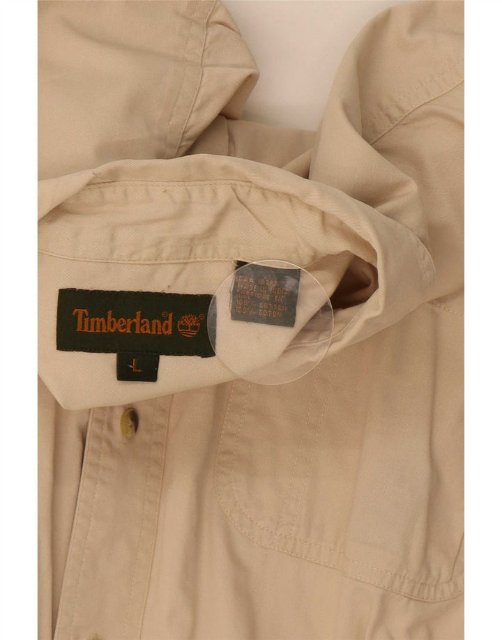 Timberland Herrenhemd Große Beige Baumwolle