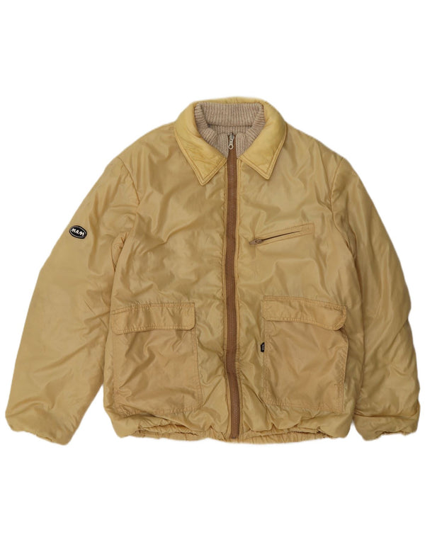 Vintage Herren Wende-Bomberjacke UK 36 Small Beige