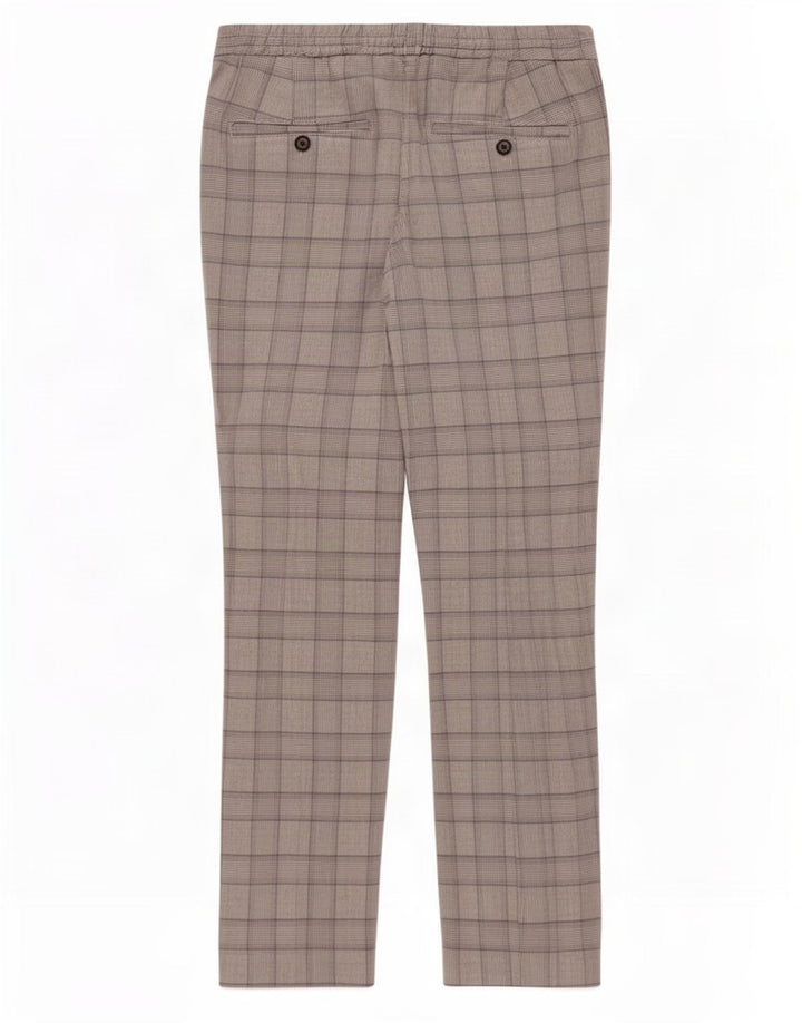 Slim-Chinohose für Herren von Zara, Größe M, W31, L28, Grau mit Hahnentrittmuster