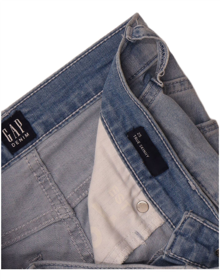 Gap Damen Skinny Jeans W25 L26 Blaue Baumwolle