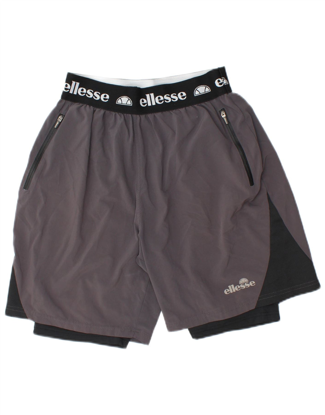 ELLESSE Herren-Sportshorts mit Grafik, mittelgrau, Farbblock