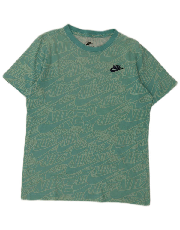 Nike T-Shirt mit Grafik für Jungen, 12–13 Jahre, groß, türkisfarbene Baumwolle