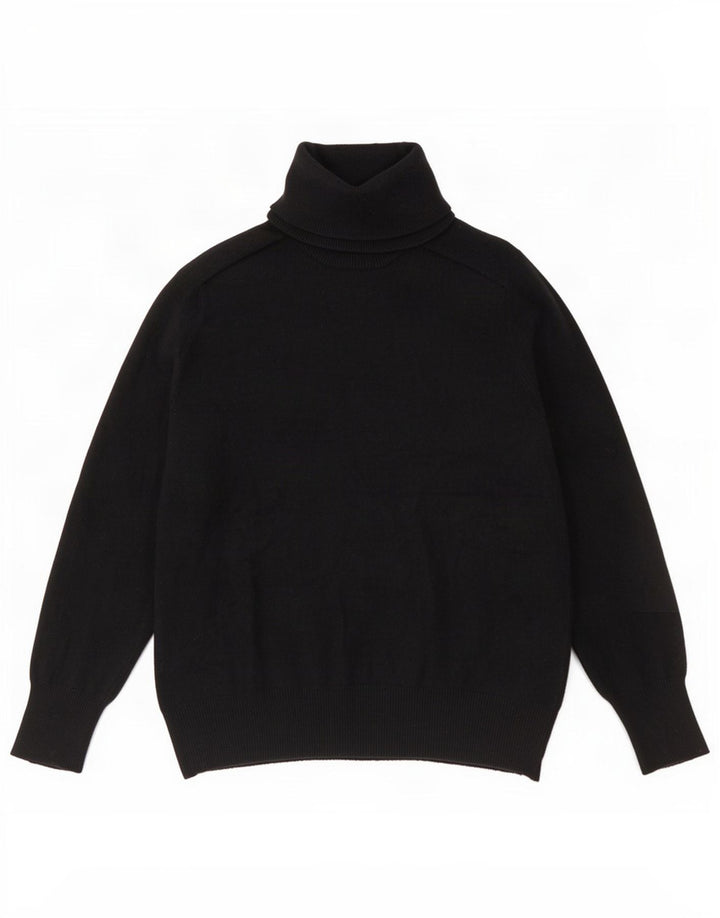 Zara Damen-Pullover mit Rollkragen, Gr. 10, Größe S, schwarze Wolle