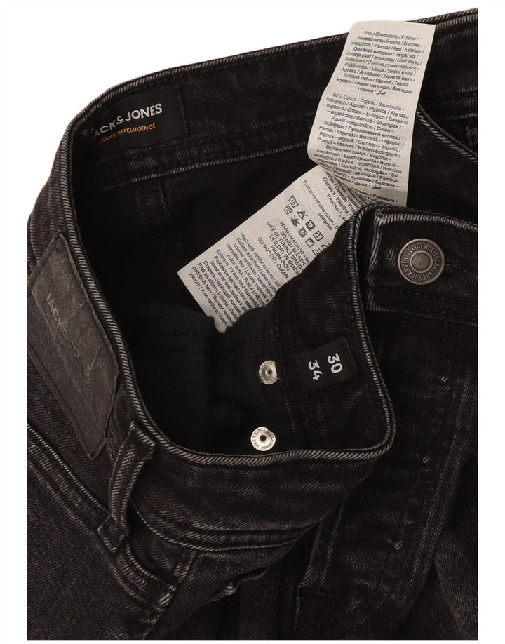 Jack & Jones Herren Slim Jeans W30 L34 Graue Baumwolle