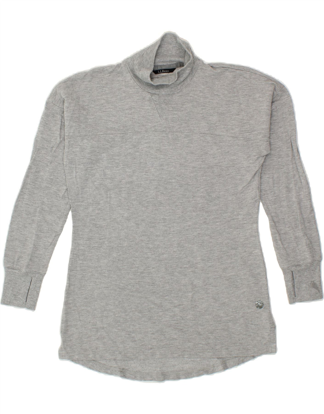 L.L.BEAN Womens Top Long Sleeve UK 6 XS Grey Flecked Vintage L.L.Bean and Second-Hand L.L.Bean from Messina Hembry 