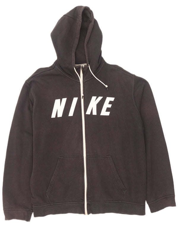 Nike Herren Graphic Zip Hoodie Pullover XL Grau Baumwolle