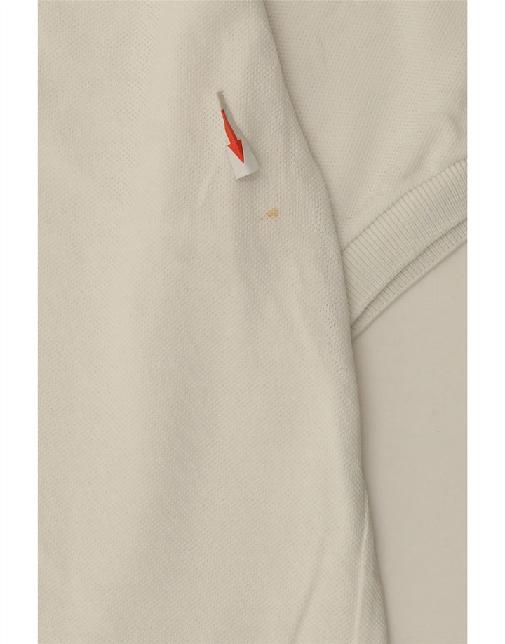 LACOSTE Herren-Poloshirt, Größe 3, klein, weiße Baumwolle