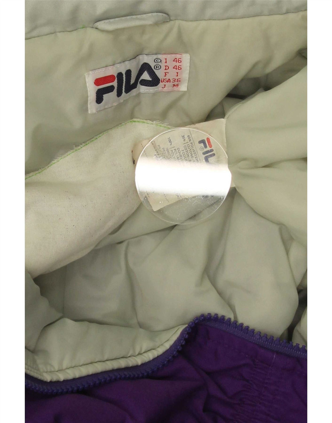 Fila Herren Skioverall IT 46 Small Lila Colourblock Polyester
