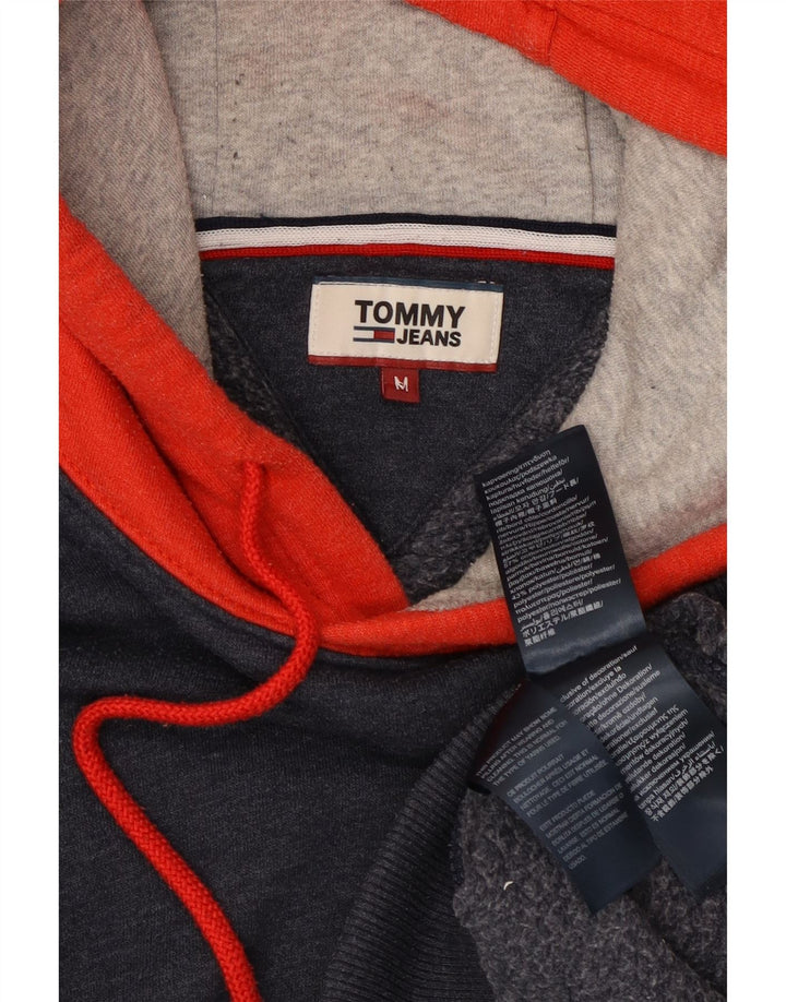 Tommy Hilfiger Herren-Kapuzenpullover aus mittelblauer, marineblauer Colourblock-Baumwolle