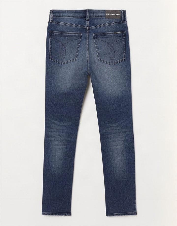 Calvin Klein Damen Slim Jeans W30 L32 Blaue Baumwolle