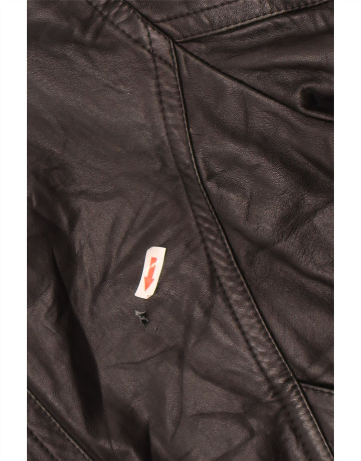 Vintage Herren Lederjacke UK 42 XL Schwarzes Leder