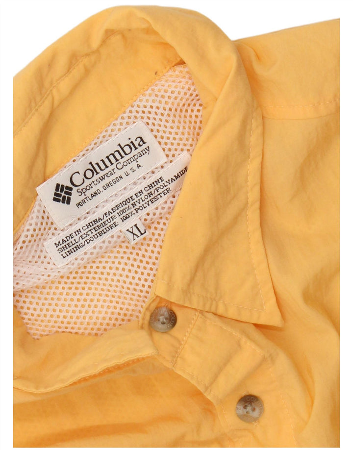 Columbia Herrenhemd XL, gelbes Nylon