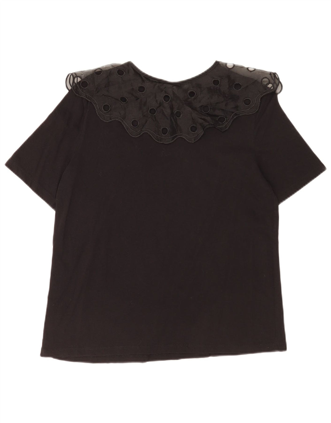 Zara Damen Bluse Top UK 10 Small Schwarz
