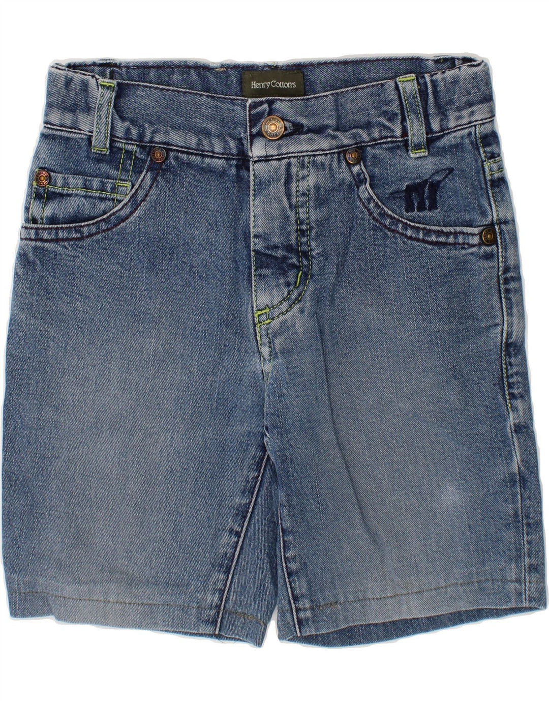 HENRY COTTONS Boys Denim Shorts 4-5 Years W20 Blue Vintage Henry Cottons and Second-Hand Henry Cottons from Messina Hembry 