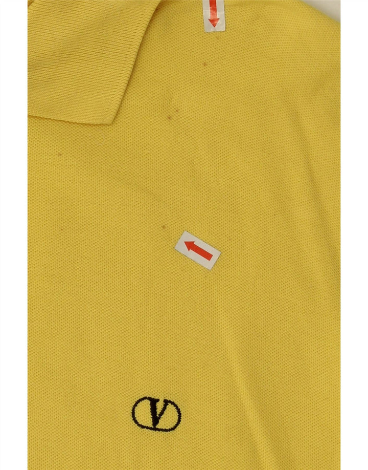 VALENTINO Mens Polo Shirt Large Yellow Cotton Vintage Valentino and Second-Hand Valentino from Messina Hembry 