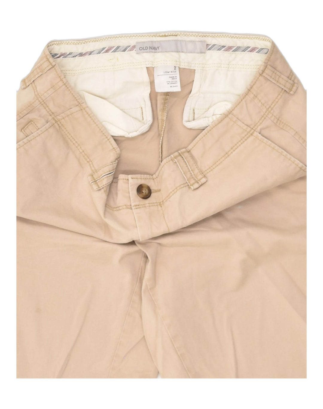 OLD NAVY Womens Chino Shorts US 2 XS W30 Beige Cotton | Vintage Old Navy | Thrift | Second-Hand Old Navy | Used Clothing | Messina Hembry 