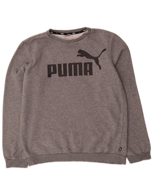 PUMA Grafik-Sweatshirt für Jungen, 15–16 Jahre, graue Baumwolle