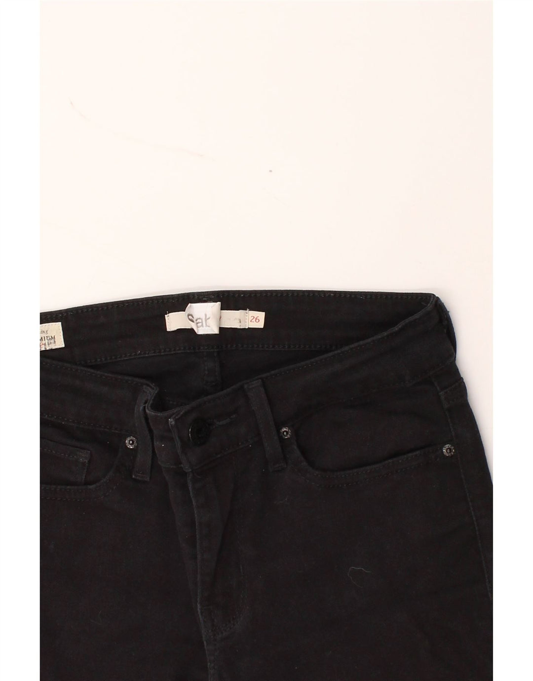 LEVI'S Womens Skinny Jeans W26 L28  Black Cotton Vintage Levi's and Second-Hand Levi's from Messina Hembry 