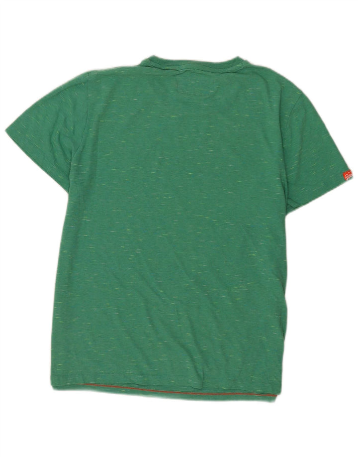 Superdry Herren T-Shirt Top XL Grün meliert