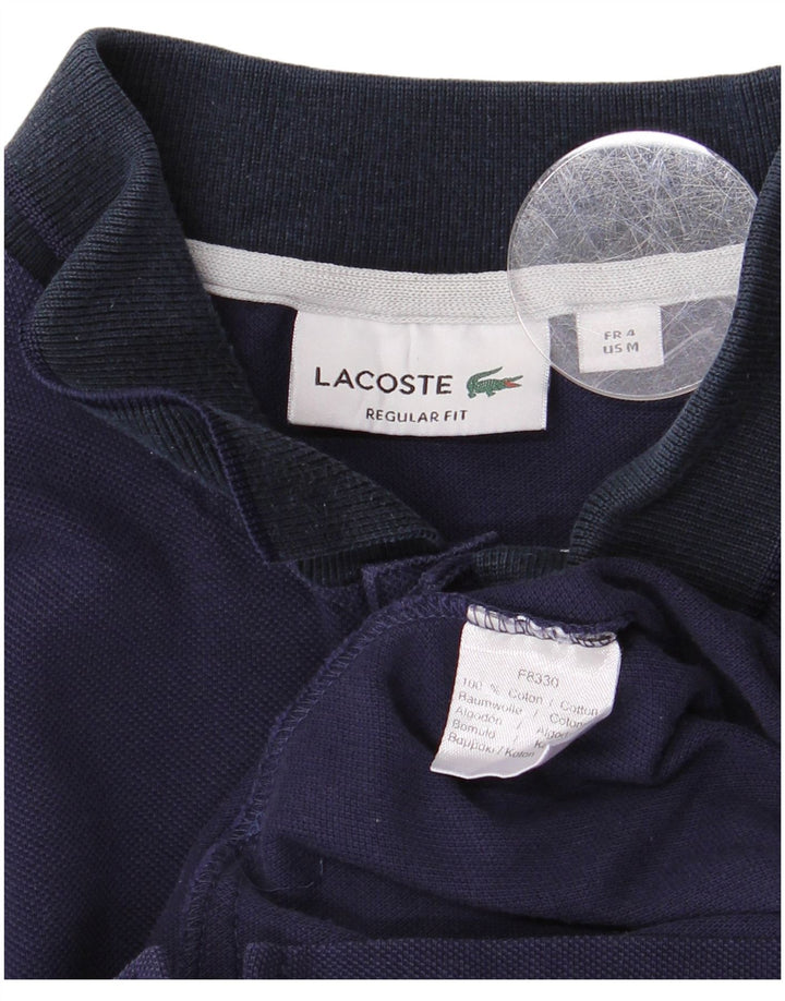 LACOSTE Herren-Poloshirt mit normaler Passform, Größe 4, mittelmarineblaue Baumwolle