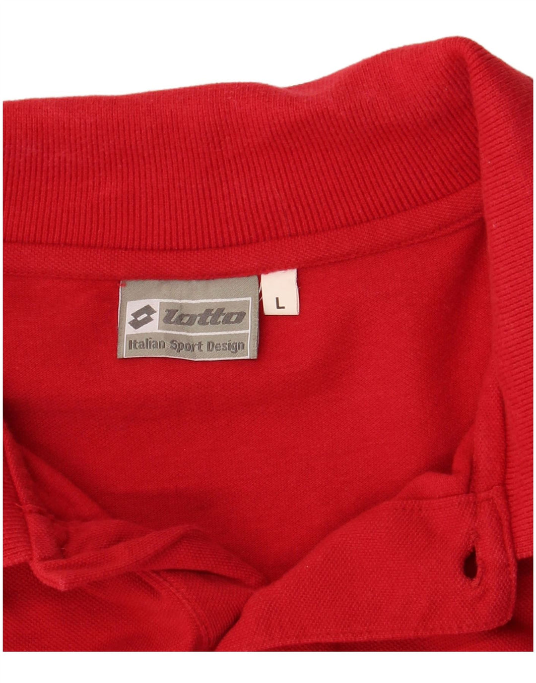 LOTTO Herren-Langarm-Poloshirt, Größe L, Rot