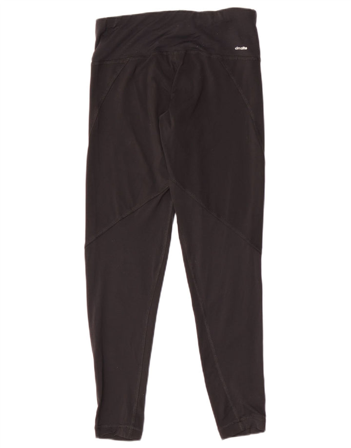 Adidas Damen Climalite Leggings UK 8/10 Small Schwarz Nylon
