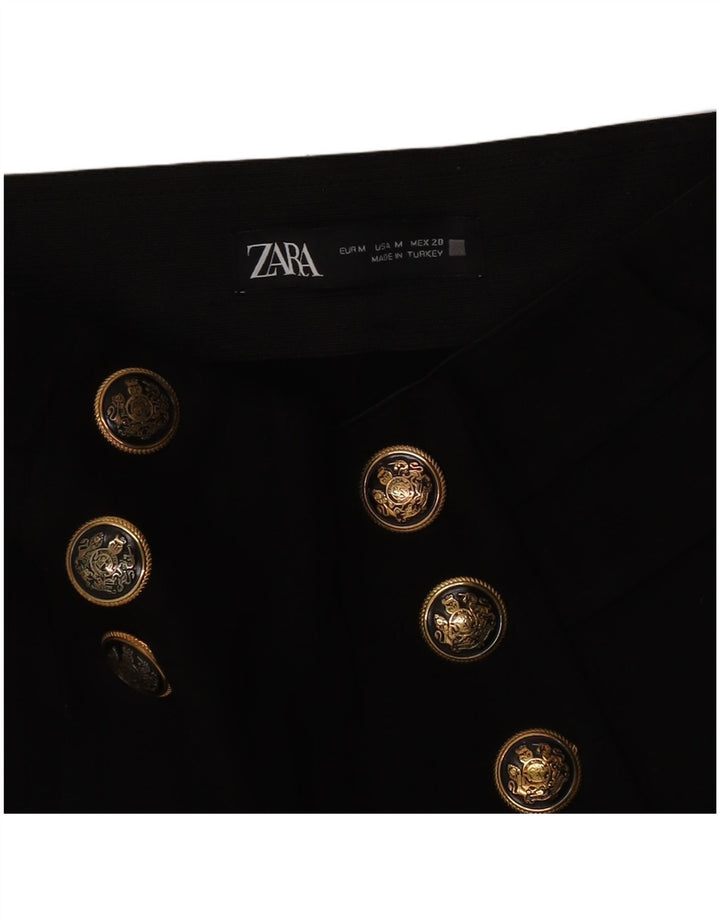 Schmale, kurze Hose von Zara für Damen, Größe M, W28, L25, Schwarz