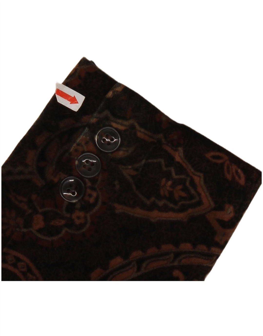 Laura Ashley Damen-Blazer aus Samt mit 2 Knöpfen, Gr. 8, klein, braun, Paisleymuster