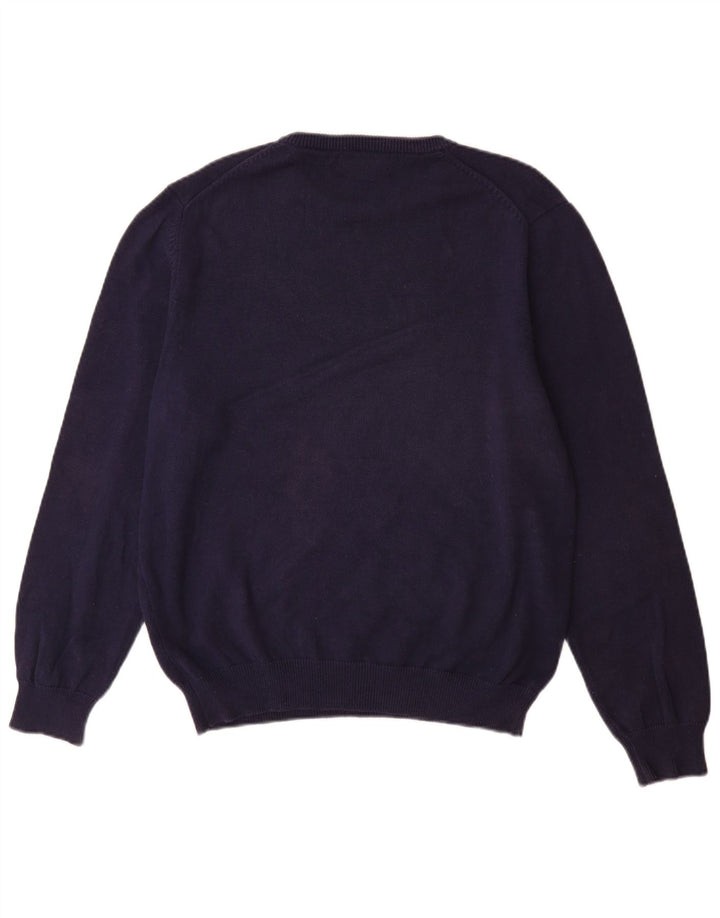 Marks & Spencer Herren Blauer Harbor-Pullover mit Rundhalsausschnitt Mittelmarineblau